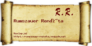 Rumszauer Renáta névjegykártya