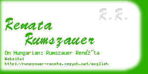 renata rumszauer business card